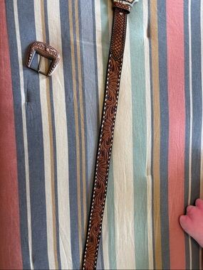 Tooled Leather Belt